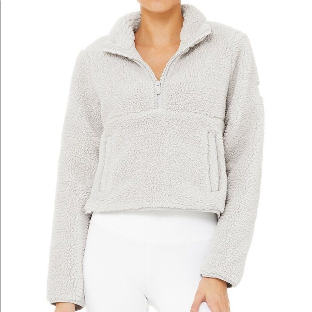 alo yoga shanti half zip sherpa